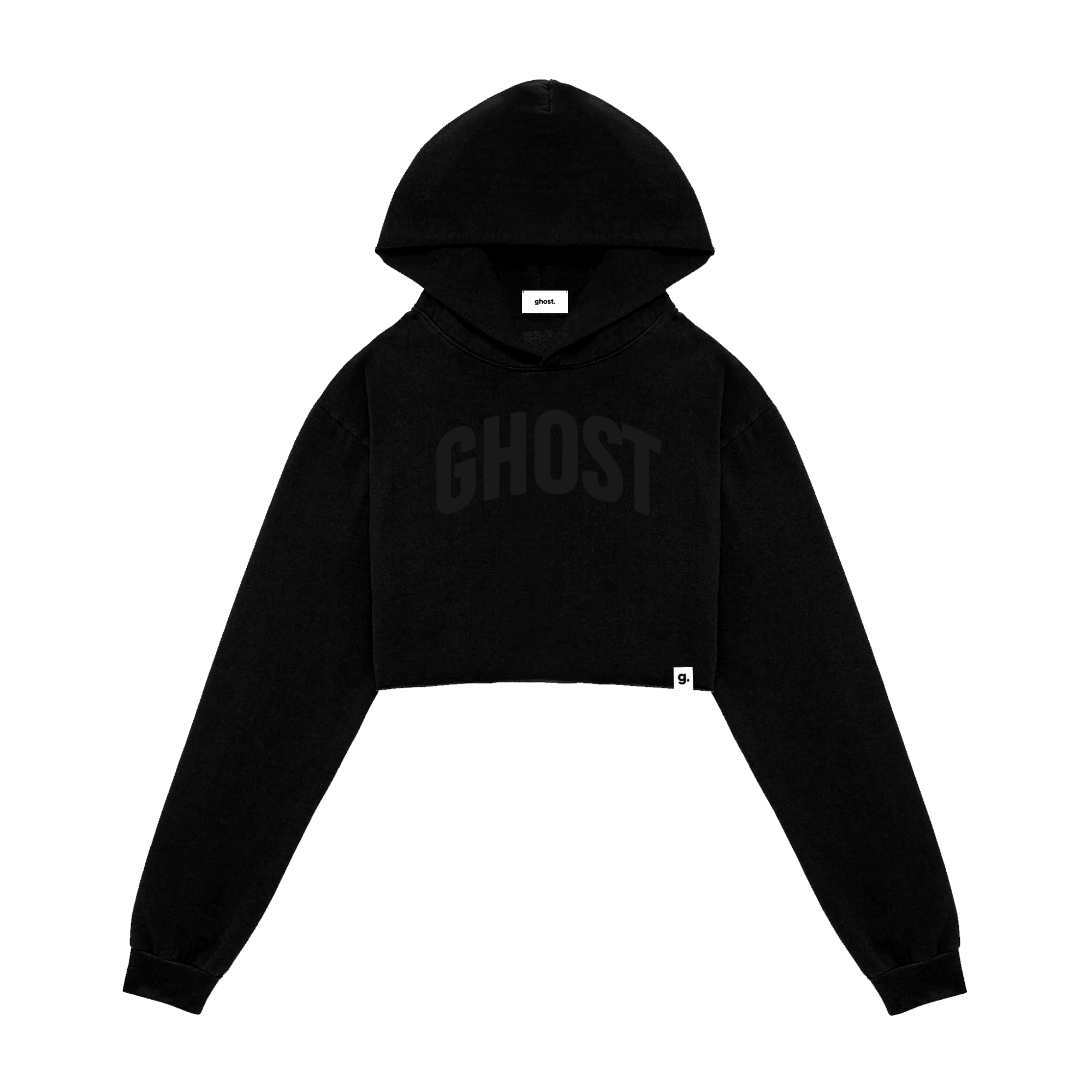 Block Crop Hoodie - GHOST