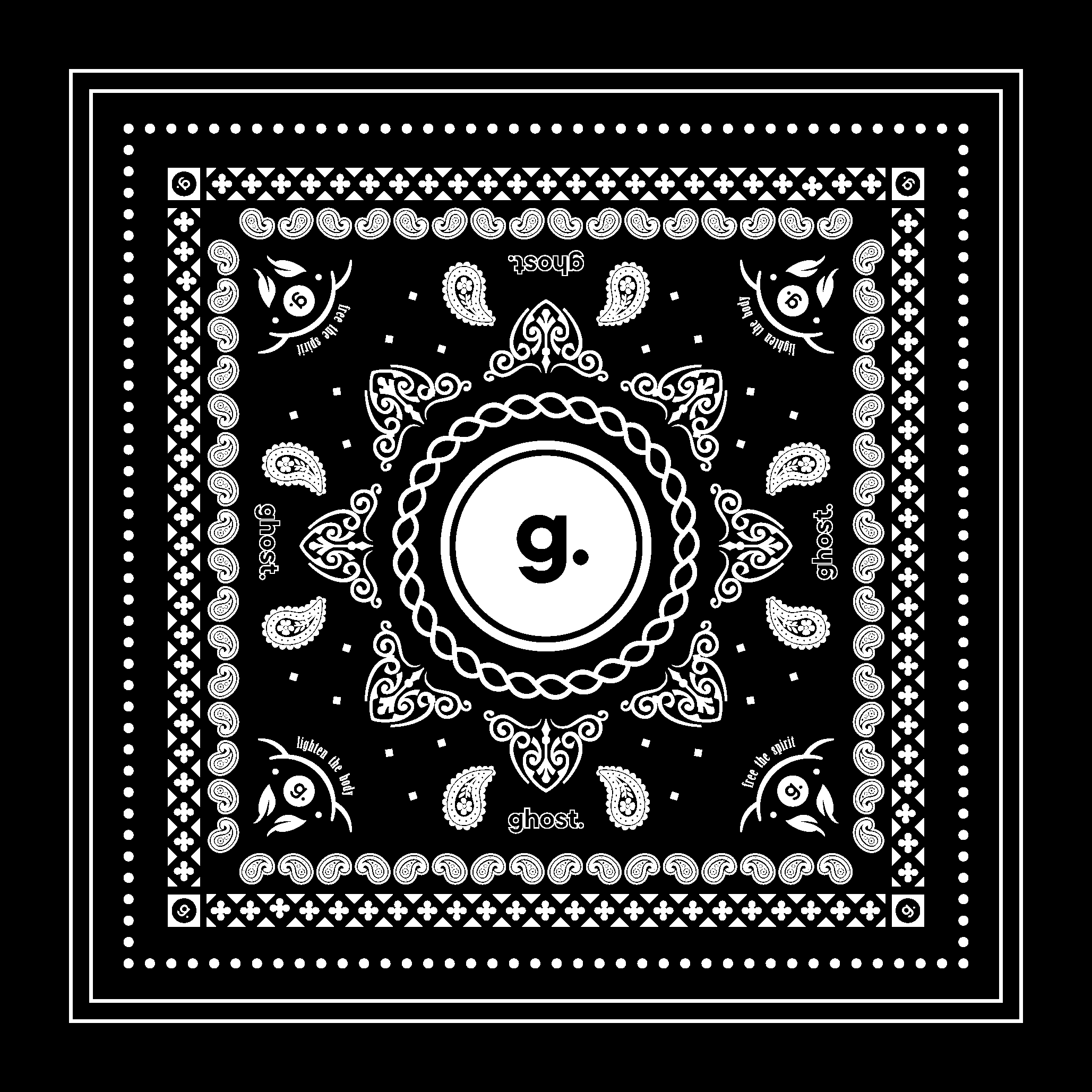 OG Print Bandana - GHOST