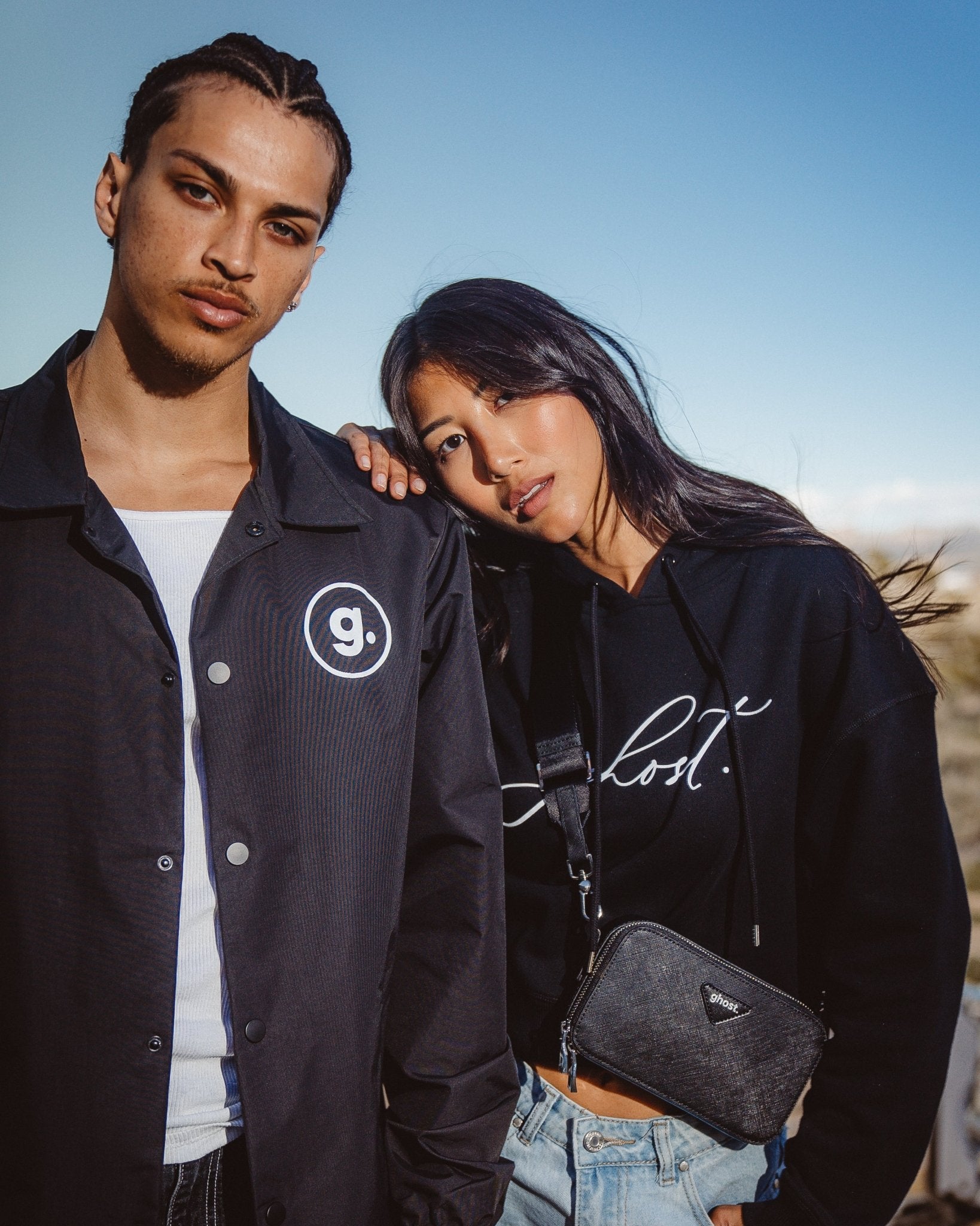 Script Crop Hoodie - GHOST