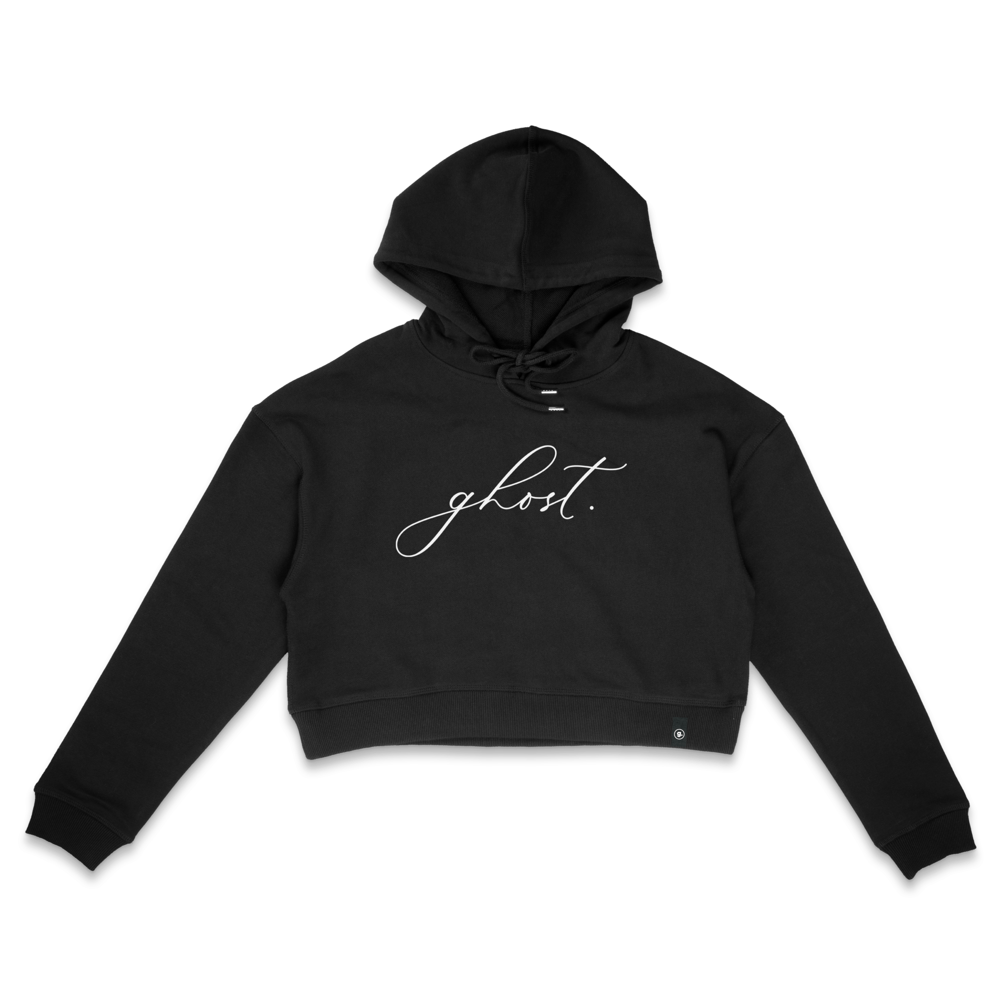 Script Crop Hoodie - GHOST